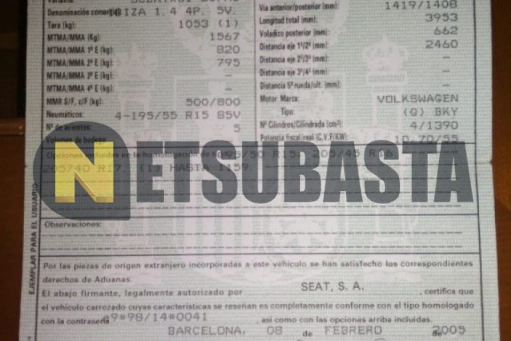 Seat Ibiza 1.4i 2005